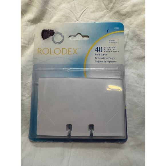 NEW Rolodex 40 Slotted Refill Cards #67592 Office/Business Organize your life! - Picture 1 of 2